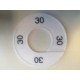 Maatring 9 cm wit/zw 30 